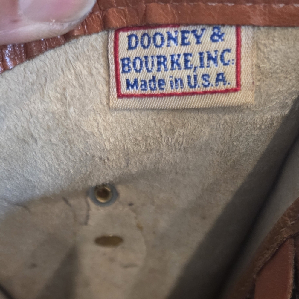 Dooney & Bourke Pebble Leather Crossbody - Cream with Brown Trim - Picture 13 of 13
